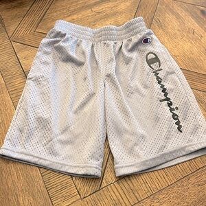 Boys Champion mesh shorts gray